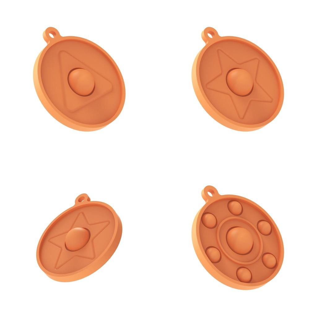 Delightful Squid Game Pop It Simple Dimple Push Bubble Keychain Pendant Fidget Toy For All Ages