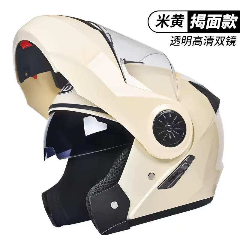 Specially designed for electric motorcycle helmets, men's and women's open-face helmets with dual mirror design, full-face helmet with