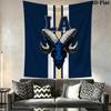 Los Angeles Rams Wall Tapestry Aesthetic Wall Hanging Printed Fabric Blanket Decorative Tapestries for Bedroom Living Room Home Decor