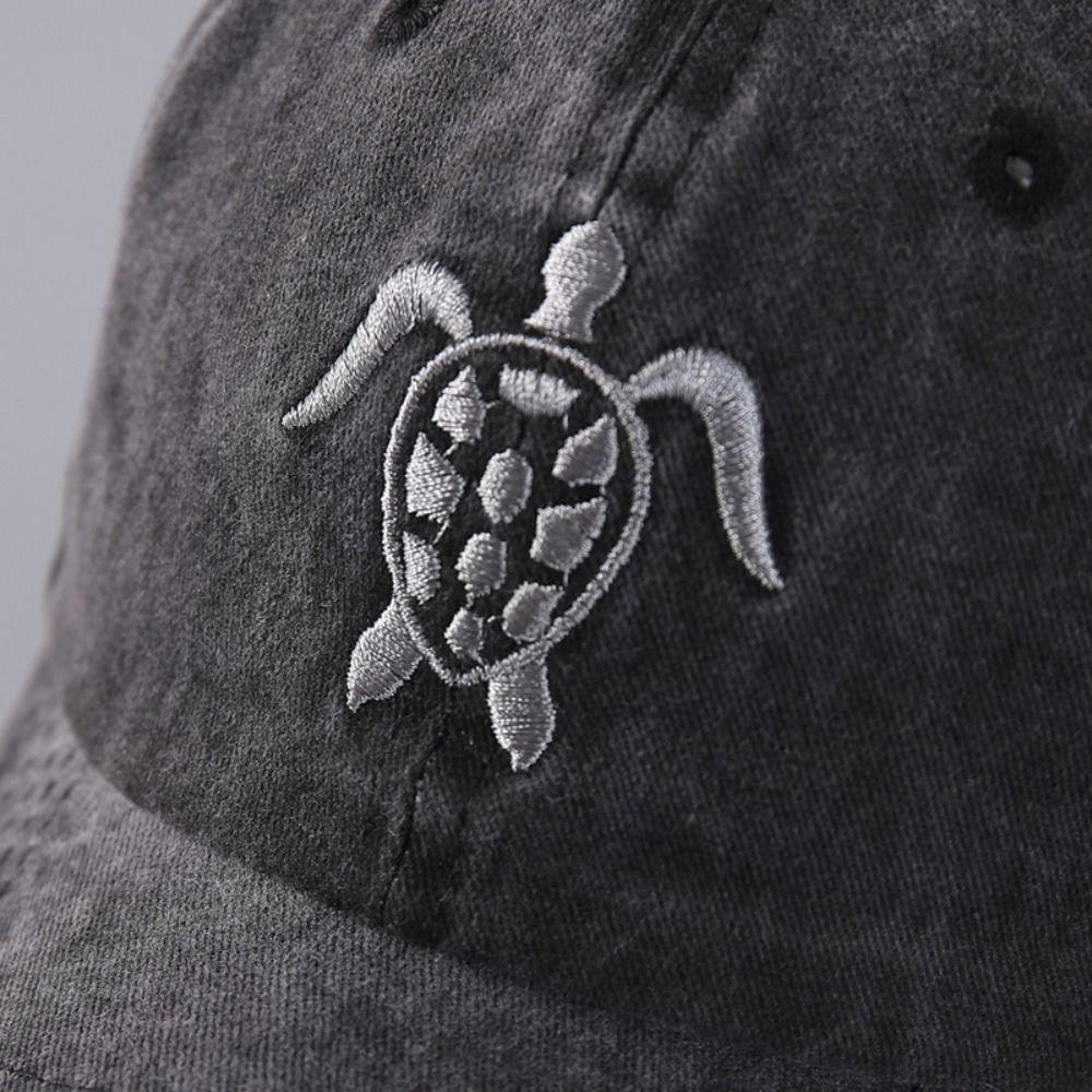 Baumwoll-Schildkröten-Stickerei Baseballkappe Schildkröten-Stickerei Schirmmütze Für den Außenbereich