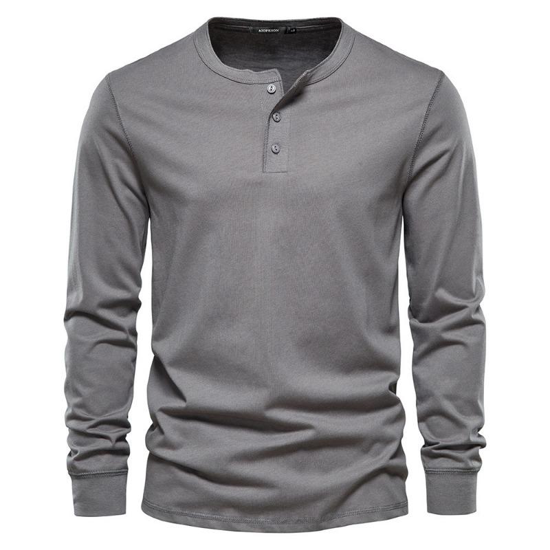 Men's Autumn New Slim Fit Long Sleeve T-Shirt Round Neck Casual Versatile Base Layer