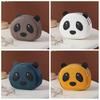Creative Double Layer Coin Purse Portable Multifunctional Mini Card Holder Zipper Panda Shape Zipper Wallet