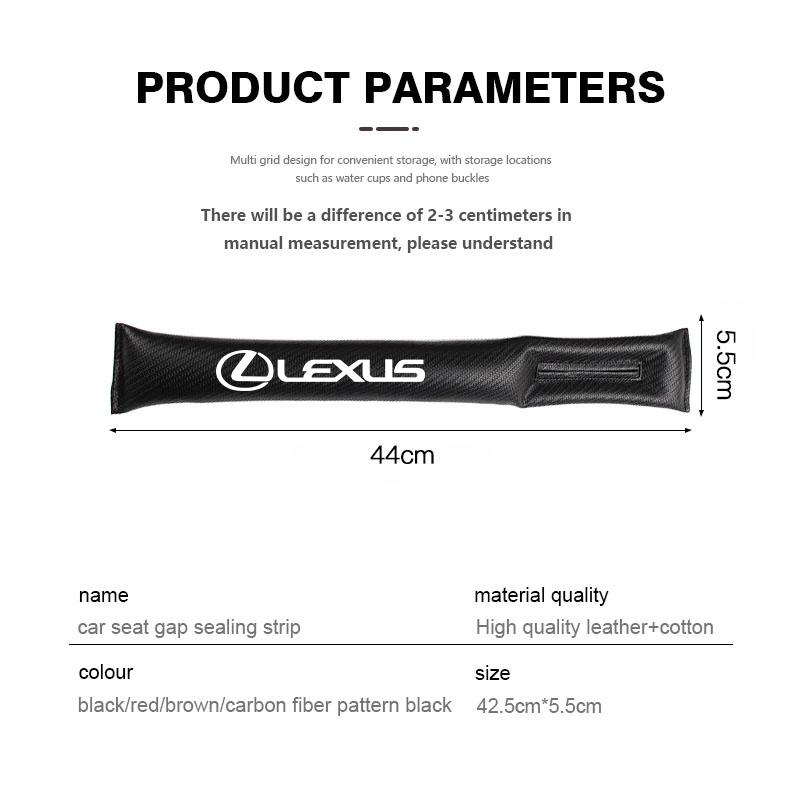 Autositz-Lückenfüller-Streifen Weiche Polster Leder Auto-Styling Abstandshalter Für Lexus FSPORT LBX NX RX 350h 450h ES UX 300e GS GX IS LS LX