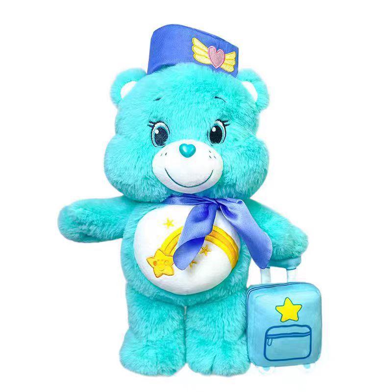 Love Bear Rainbow Bear Stewardess Plush Toy Doll Aviation Boy and Girls Birthday Gift