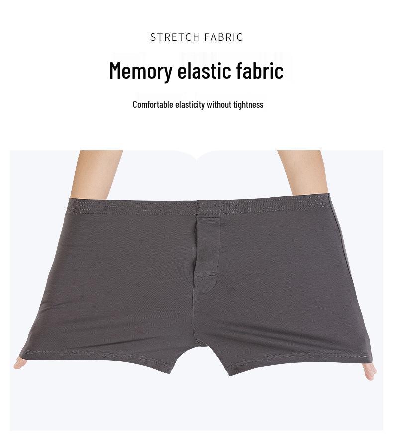 Plus Size Men's Cotton Boxer Briefs - Loose Fit Square Leg Shorts