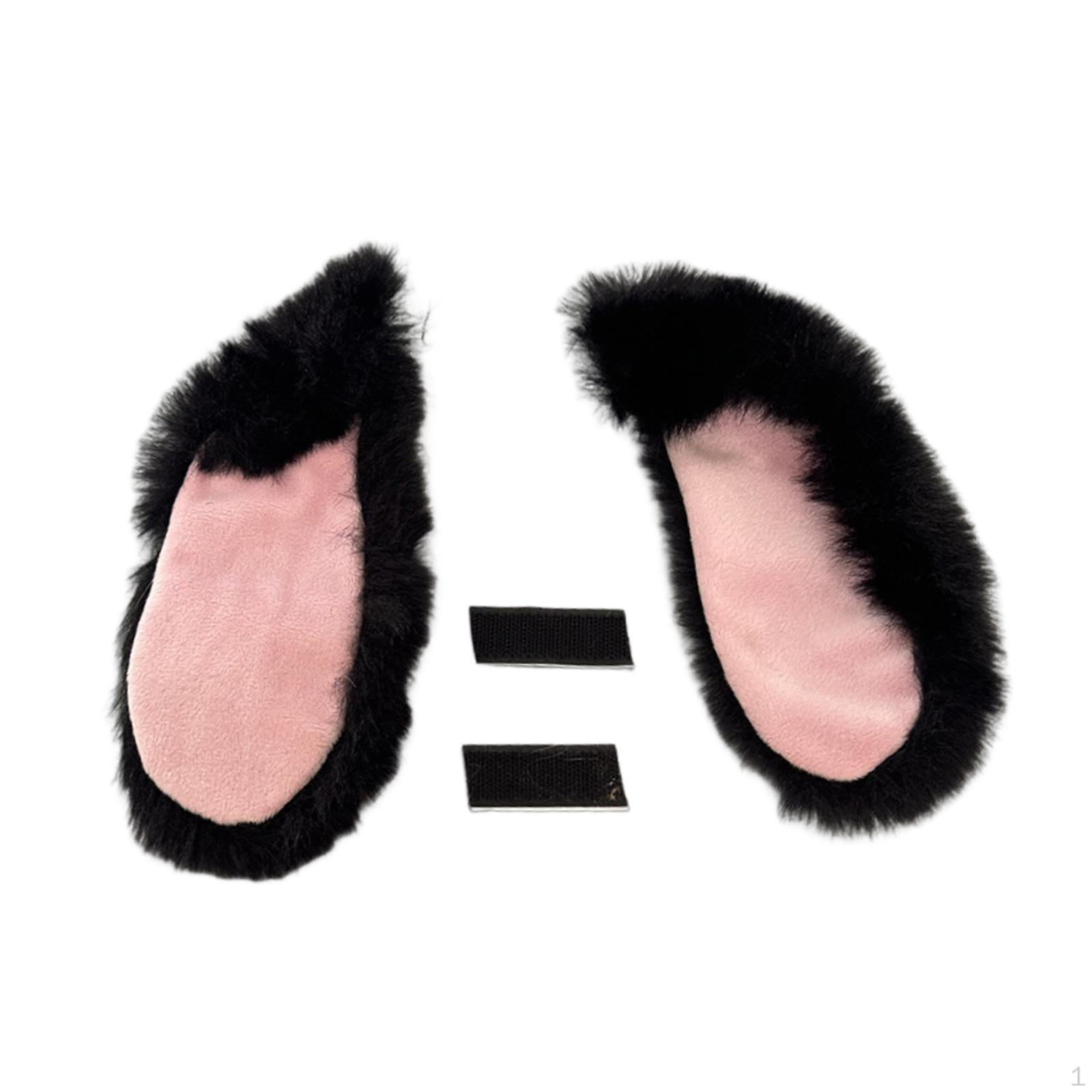 

Helmet Decoration Bunny Ears with Sticky Gift Decorative Easy on for Outdoor Sports чорний