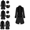 Elegant Medieval Costume Men Solid Color Jacquard Jacket Perfect For Halloween