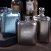 Čistě titanová placatka, Pohár na alkohol vodku pro venkovní nošení s sebou, 6oz placatka na whisky, Kreativní kruhová placatka, Dárek pro muže