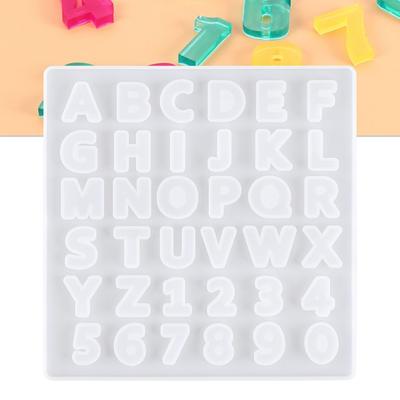 Pendant Epoxy Silica Gel Resin Casting DIY Crafts Alphabet Number Silicone Molds Resin Mould
