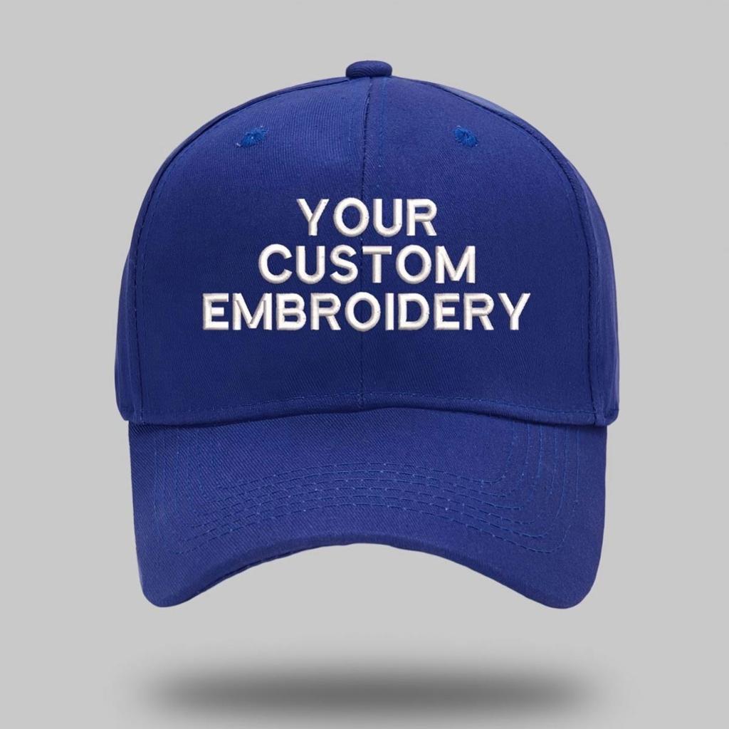 Custom Logo Baseball Cap Embroidered Adjustable Cotton Hat One Piece MOQ for Company Branding Promotion