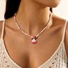European and American Summer Bohemian Shell Starfish Beaded Collarbone Chain Personalized Versatile Conch Beach Vacation Necklace