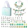 Armband Bastelset für Mädchen im Alter von 5 bis 12 Jahren DIY Schmuck Bastelset Kunsthandwerk Spielzeug für Geburtstags-Weihnachtsgeschenke Grün