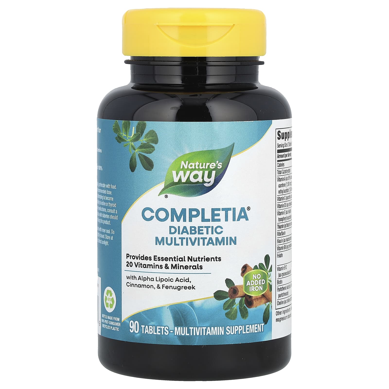 

Nature S Way, Completia, Diabetic Multivitamin, 90 Tablets