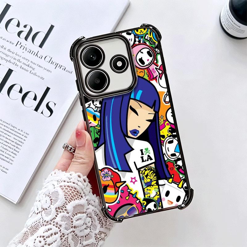 Japan T-Tokidokis Art Soft Phone Case For Xiaomi Redmi Note 14 15 Pro Plus 13 12 11S 11T 5G 10 9S 9 Plating Anti-Fall Fundas
