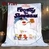 Frosty the Snowman 2D Flat Pattern Flannel Blanket High Quality All Seasons Warmth and Comfort Perfect for Christmas Gifts.PMT0914013