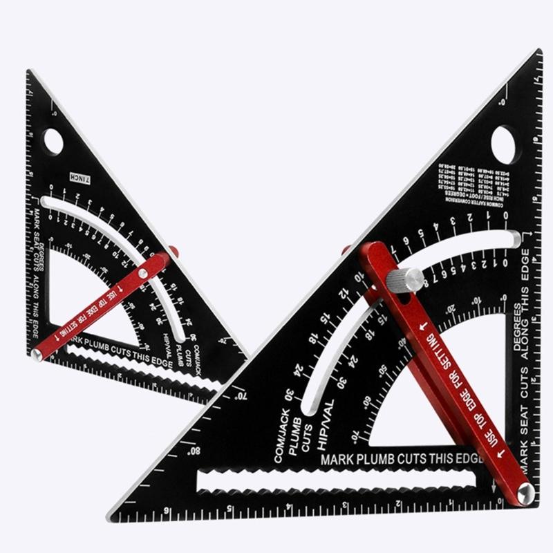 Carpenter Square Woodworking Measurement Tool Rafter Framing Square 7.5inch Layout Tool Adjustable Combination Square