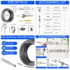2/15/35M Garden Sail Wire Rope Kit Stainless Steel Cable Rope PVC Coated Canopy Wire Trellis Kit for Shade Sail Tents Hanging