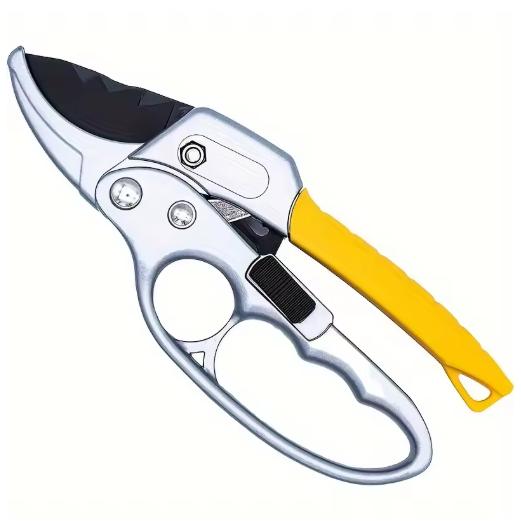 EDC 3-stage Anvil Design High-quality Garden Scissors Professional Ratchet Garden Pruning Scissors More Cutting Efficiency