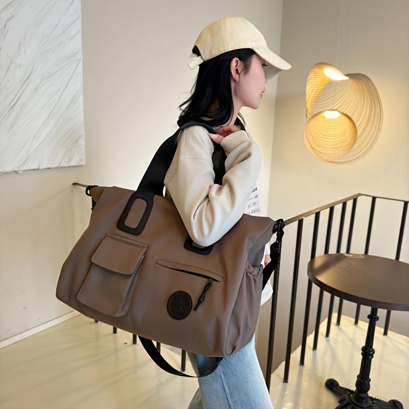 [Large Capacity Travel Tote] Large Capacity Travel Tote Bag, Lightweight Luggage Carry-On, Gym Bag With Shoulder Strap