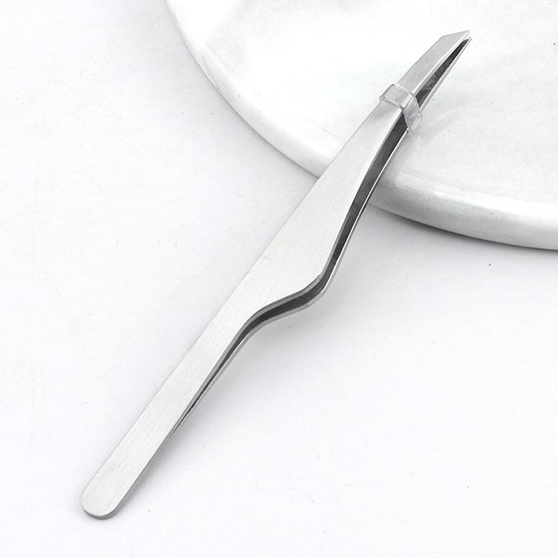 

Пинцет для удаления волос, пинцет для бровей из нержавеющей стали, скошенный кончик, розовое золото, серебро, черный, косметические инструменты для макияжа SV