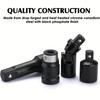 18Pieces Socket Extension Set with Clear Marking Size and Adapters for Efficient Mechanical Tasks in Confined Space