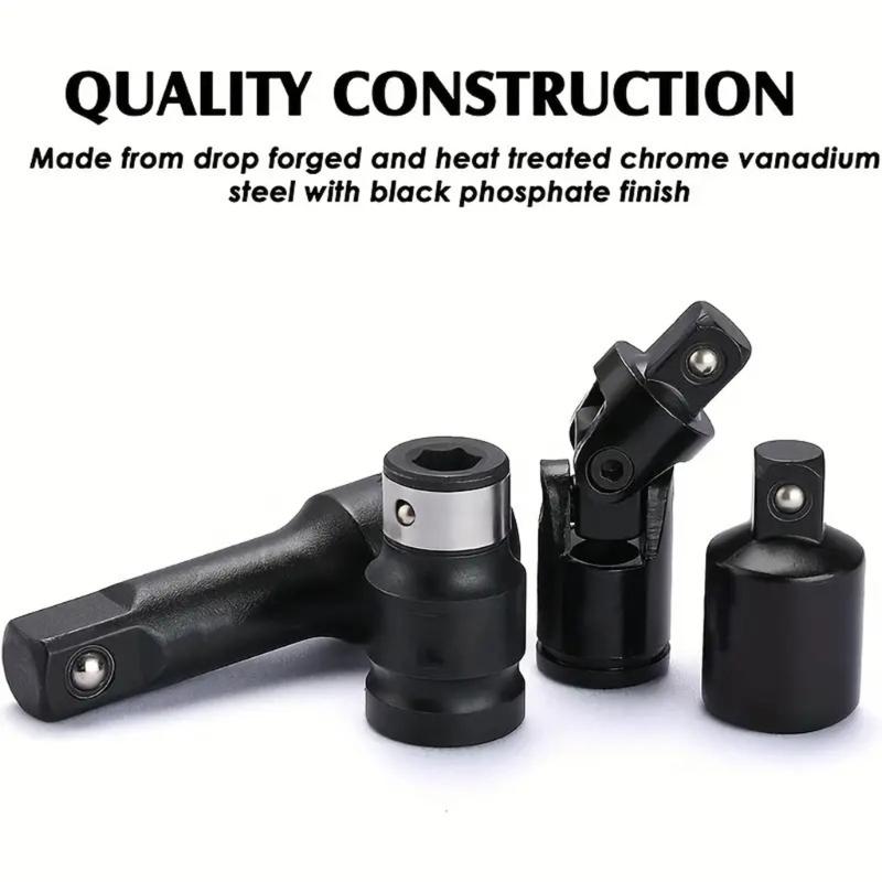 18Pieces Socket Extension Set with Clear Marking Size and Adapters for Efficient Mechanical Tasks in Confined Space