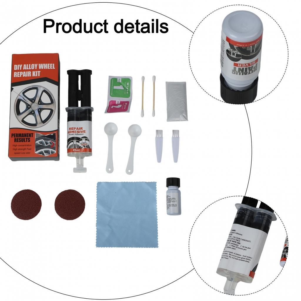 Repair Damaged Wheels and Prevent Rust with For Alloy Wheel Repair Kit
