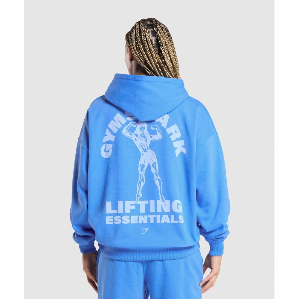 

GYMSHARK Strong Женская толстовка оверсайз Lats Blue B9A4G UCMM XS