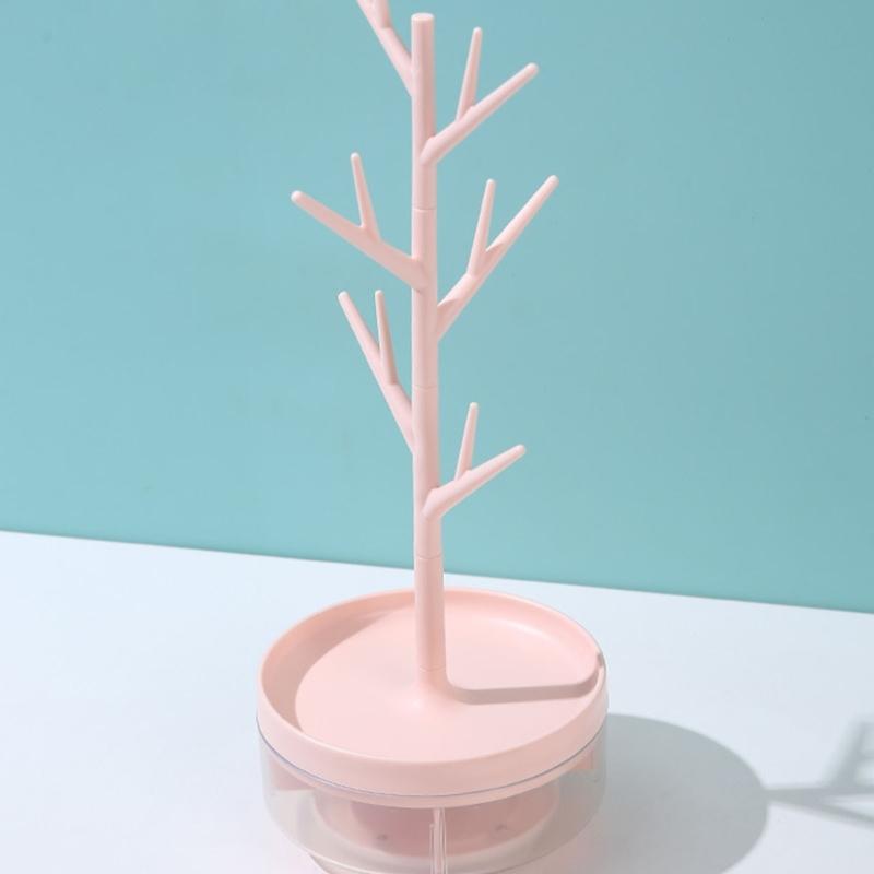 Spinning Jewelry Display Stand Multi Levels Storage Tower Holds Necklaces Earrings Pendants For Countertop