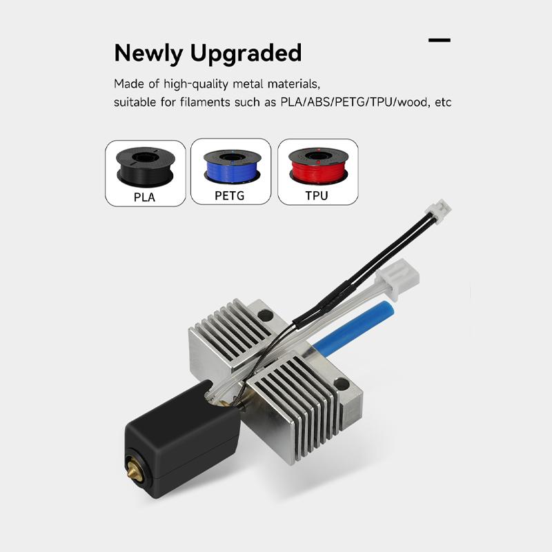 For Elegoo Neptune 4 Plus/Neptune 4 Max 3D Printer Print Head 24V 80W Hotend Kit Ceramic Heating Rod Extruder Head Nozzle