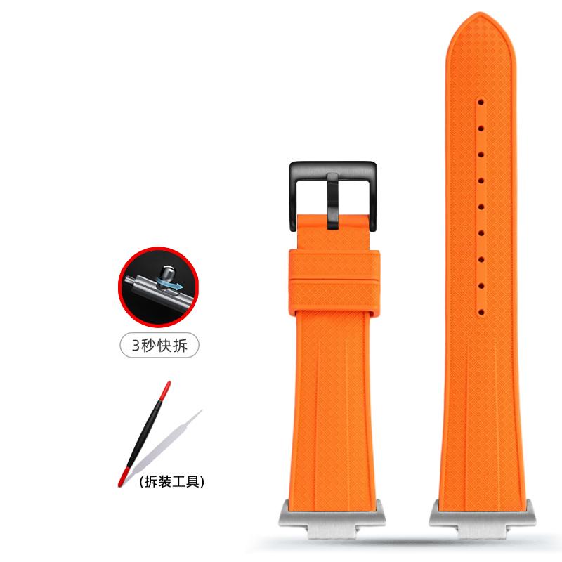For Tissot 1853 PRX Super Player T137 Watch band t137.407 T137.410 fluoro rubber Metal End Link watch strap 12mm men's Bracelet