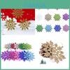 Luxurious 12pcs Glittering Christmas Tree Hanging Decoration Baubles Snowflakes 10cm