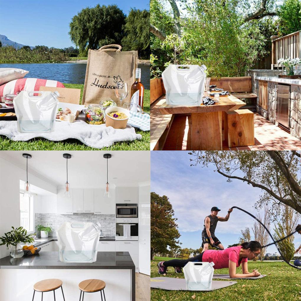 5/10L High Capacity Outdoor Water Bag Container Portable Foldable Hiking Soft Flask Sport Bottle Emergency Waterbag Storage Pack