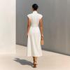 Spring/Summer 2026 European & American High-Waisted Long Skirt and Loose High-Neck Top Commuting Dress for Women