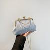 Fashion Rhinestone Bowknot Evening Bag Glitter Gold Silver Bow Chain Bag Clutch Bag for Women Female