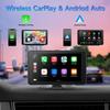7 Inch HD CarPlay & Android Auto Touchscreen with 4K Camera, Backup Camera, Bluetooth, GPS