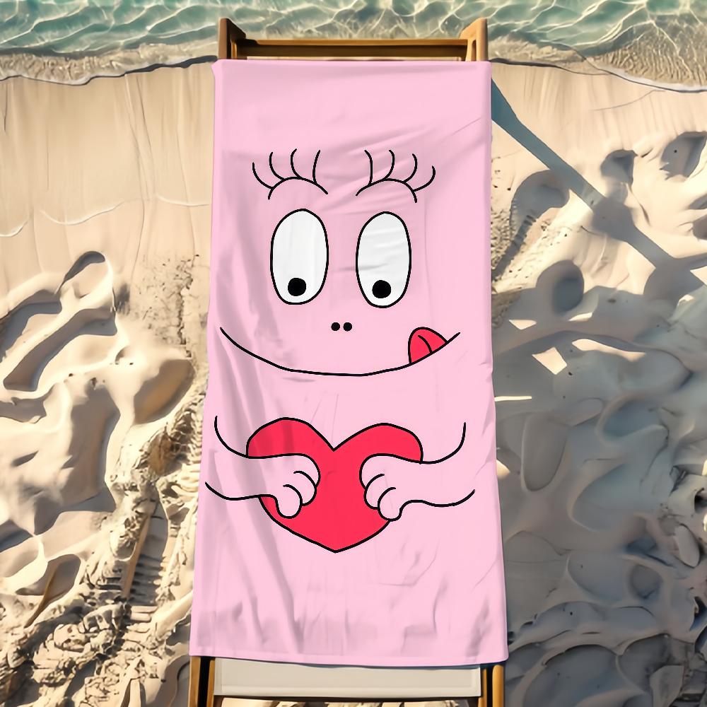 Cartooon Barbapapa Towel Beach Towel Travel Lightweight Skin Friendly for Pool Beach Camping Cruise Summer