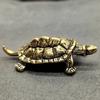 Vintage Brass Crocodile Turtle Ornaments Home Turtle Keychain Pendants Tea Pet Ornaments Turtle Handicraft Ornaments Wholesale