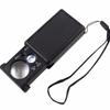 Handheld 30X 60X Magnifier with LED UV Light Mini Portable for Jewelry Inspection Currency Detection Coin Stamp Verification