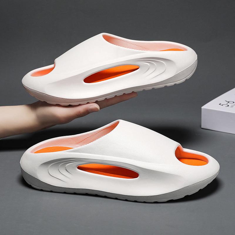 2025 Trendy Couple's Non-Slip Thick-Soled Beach Slippers: Simple, Versatile One-Strap for Indoor & Outdoor Use