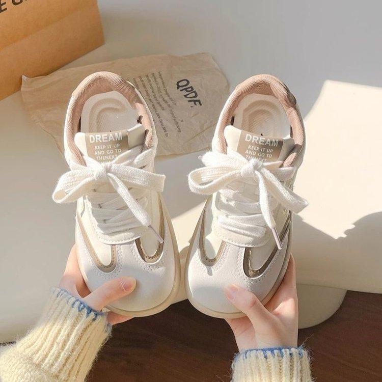 Flat-soled little white shoes children's 2025 spring new niche versatile casual board shoes lightweight soft-soled sports shoes ins