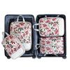 4pcs/set Printed Compression Storage Bag Foldable Luggage Storage Bags Set Packing Cubes  Clothes