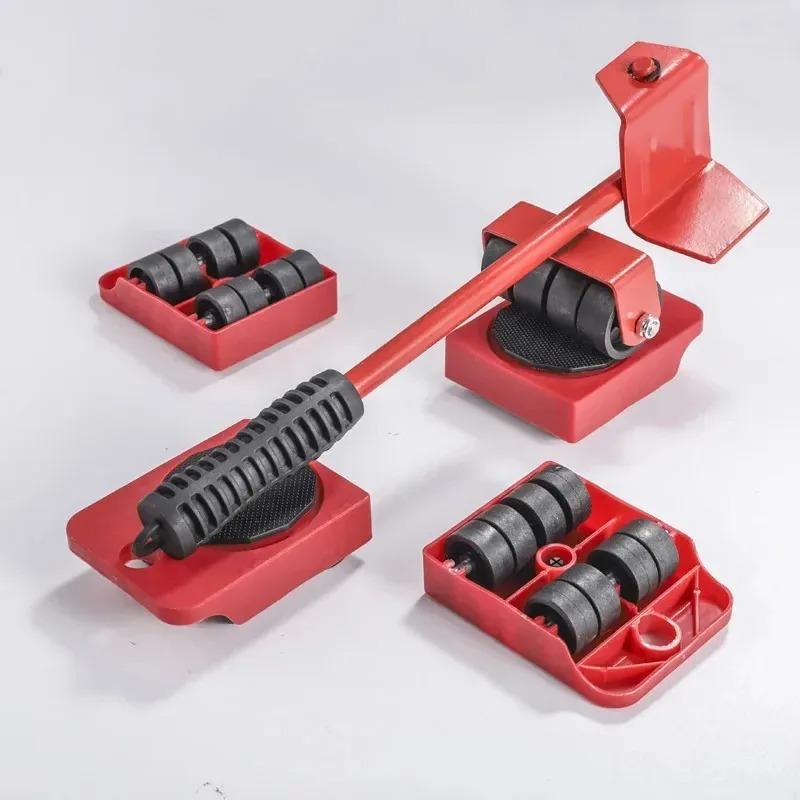 Heavy Duty Furniture Mover Set - 5pcs Multipurpose Roller Sliders for Effortless Lifting & Moving, Hardwood Floor Protector