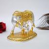 Kamdhenu Cow with Calf Idol Gold Silver Plated with Matte Finish | Home Decor Gaay Bachda Cow |Calf for Vastu | Positive Energy |