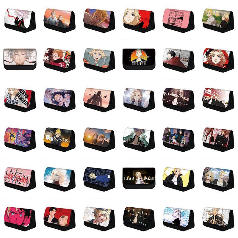 Tokyo Revengers Polyester School Pencil Case With Large Capacity And Smooth Zipper