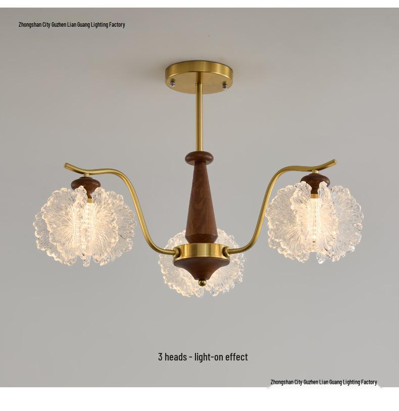 Retro American Chandelier: Versatile Living Room, Bedroom & Dining Lamp with Persimmon Design