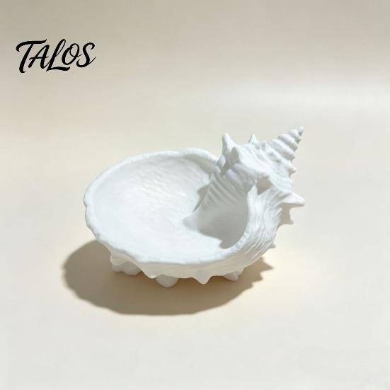 Gift for DIY Craft Lovers Conch Catchall Tray, Unique Detailed Texture, 3D Print Ocean Theme Handmade Home Decor Accessories Container, Durable