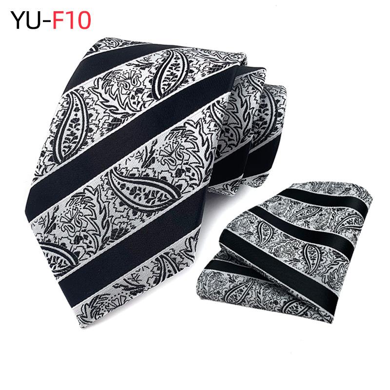 Polyester Paisley Tie Pocket Towel Two-Piece Set, Business Tie