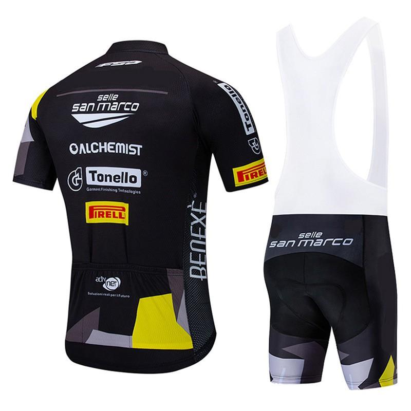 Mens Cycling Jersey Bib Shorts Set Quick-Dry Breathable Bike Wear