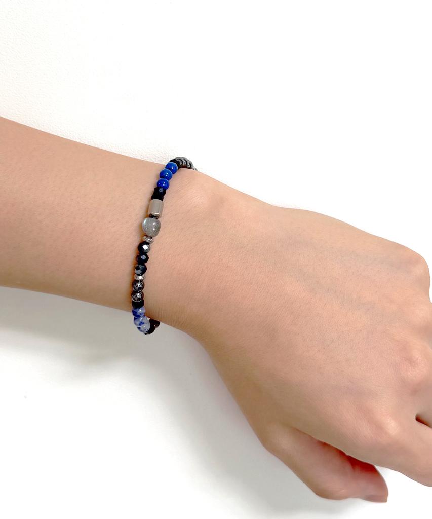Monoflux Core Tone Gemstone Bracelet _ Blue Core